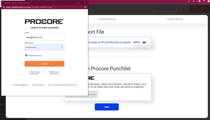 2 procore login
